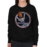 all+every nasa sts 6 challenger mission badge distressed women's sweatshirt