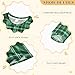 Fashion Green Plaid Pattern Boys Rash Guard Swim Shirts Long Sleeve UPF 50+ Quick Dry Sun Protection Shirt Swimwear Surf Tops for Toddler Kid Fishing Swimming Outdoor 11-12T