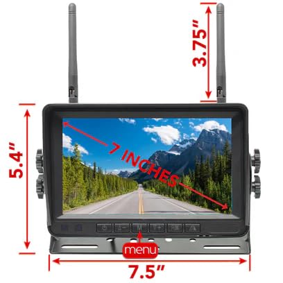 Image of Falcon Eye 2nd Gen Wireless Backup Camera System - 200-300ft Range, 7-inch LCD Monitor & HD Night Vision Camera - Expandable Up to 4 Cams for Trucks, RVs & Fleets