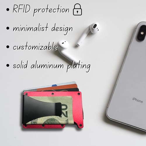 Sandpiper Ink Custom Minimalist RFID Blocking Metal Wallet with Money Clip (Metal RFID/Clip)4