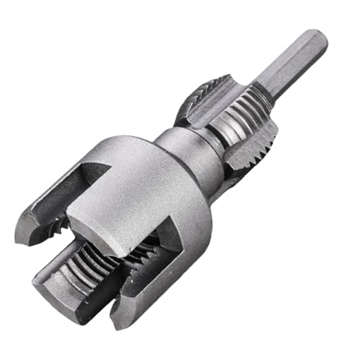 Integrated Internal & External Pipe Threading Tool, 2-in-1 PVC Pipe Threader Kit, Electric Drill Compatible with Various Die Sizes (1/2 3/4 NPT) for Plumbing Repairs (3/4