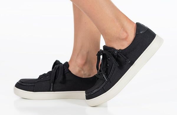 Billy Women's Black Canvas Sneaker Low Tops - 9.5 Women Medium Width by BILLY Footwear - Used condition - Image 2