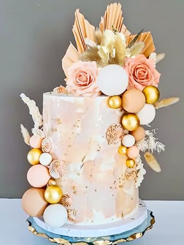 Jevenis JEVENIS-USA-FLORAL Natural White Boho Cake Topper Boho Cake Decorations Cake Flowers Decorations Floral Cake Topper For Baby Shower Wedding Bridal Birthday Party Supplies thumb #5