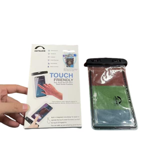 HATALKIN Waterproof Phone Pouch, Comes with a Lightweight and Strong Necklace Lanyard Strop for Carrying Mobile, Credit Card, Keys Transparent TPU Protective Cover Case Accessories（Transparent）