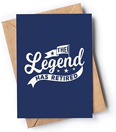 Retirement Card - Retirement Cards for Men, Women - Farewell Cards for Coworkers - Goodbye Card - Funny Coworker Leaving Card - Good Luck Card - Happy Retirement Card for work colleague - Legend