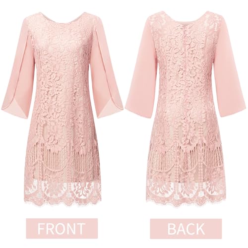 Image of COOAN Wedding Guest Cocktail & Formal Dresses for Women - Lace Sequin Dress