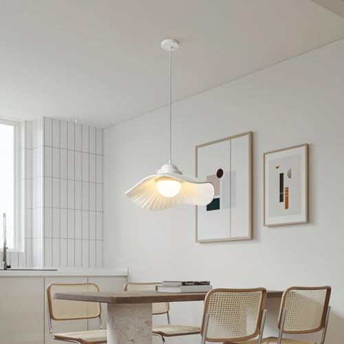 Lámpara de techo para cocina y comedor con luz LED de 3 tonos y diseño de tela art deco