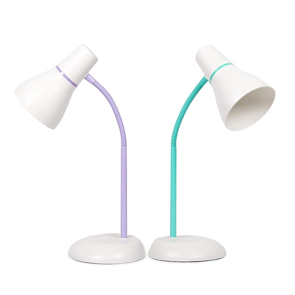 Lampa biurka Lampa biurka LED 360 ° Elastyczna metalowa lampa stołowa węża ze Stepleless Dimming Bedside Lampa odpowiednia do sypialni w akademiku dekoracja biura domowego, prezenty (kolor: a)