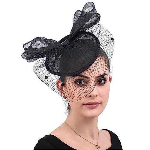 Fascinator noir réglable pour sublimer une coiffure de fête - 7