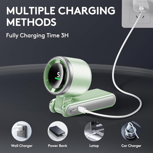 image for PlayHot Portable Handheld Turbo Fan, 5 Gear Wind, Battery Operated, Up