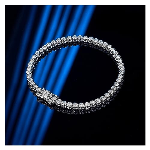 Bracelet Tennis Diamant Argent Accessoire Chic Bureau et Soirée - 4