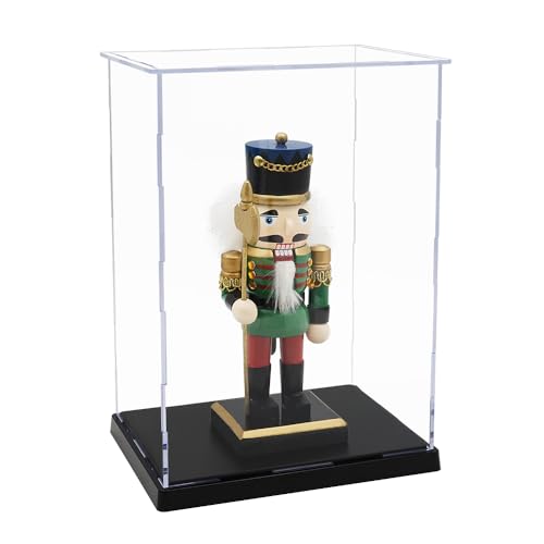 Tingacraft Acrílico Vitrina Cristal Caja Metacrilato Expositor Protector 17,3 x 12,5 x 24,7 cm para Muñecas 25 cm Alto Figuras Escala 1/12 Colecciones Modelo Estatua Trofeos
