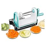 Gemüseschneider, Gemüseschneider, Spiralschneider und 5 Edelstahlklingen, Kartoffel- und Karotten-Spiralschneider, Zerkleinerer;Küchenhelfer Küche und Catering