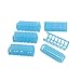 uxcell Plastic Women DIY Curler Roller Hair Curling Care Tool 2.8 Inch Long 5 Pcs Blue