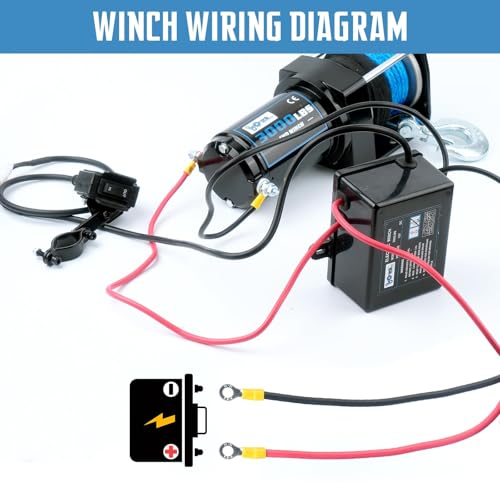 3000 lb Electric Winch, 12V DC ATV/UTV Trailer Boat Winch Kit for Towing Off Road, Synthetic Rope Aluminum Hawse Fairlead Remote Control