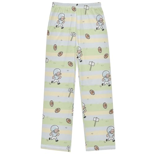 Boy's Pants Playing Rugby Jogger Pants Elastic Waist Long Bottoms Trousers with Pockets 6-14 Years