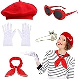 Limtula Cosplau - Accesorios para mujer, gafas de corazón, pendientes, bufanda, para Halloween, cosplay, fiesta temática, llamativo, ropa de calle