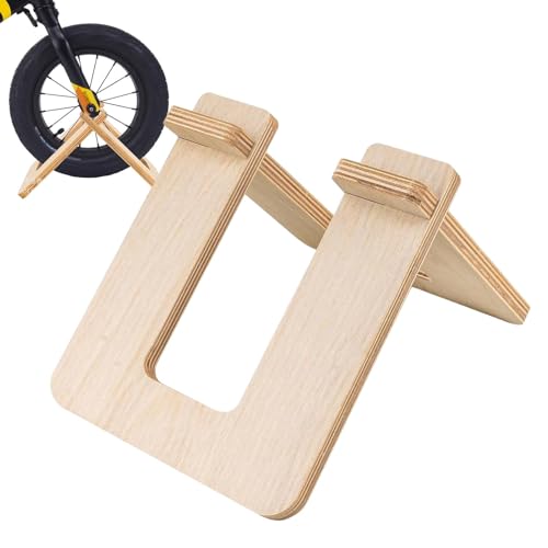 PhnkjGh Childrens Balance Car Wood Parking Frame | Portable Wood Brake Balance Display Stand,Scooter Rack, Balancing Scooter Bracket For Bicycles, Scooters, Home Garage