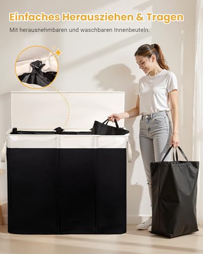 Trieur à linge pliable 190L pour stopper le désordre au sol