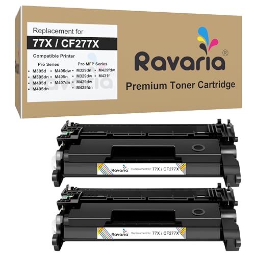 Image of 77X / CF277X Comaptible Toner Cartridge for HP Printers Pro M305d M305dn M405d M405dn M405dw M405n M407dn Pro MFP M329dn M329dw M429dw M429fdn M429fdw M431f (77X / CF277X Toner Pack of 2)