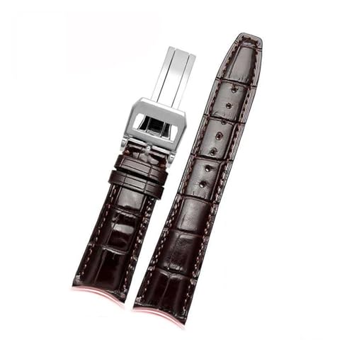 AZSHIW 22mm�J�[�u�G���h���U�[�X�g���b�v IWC New Portugal 7 Watch�o���h IW500705 IW371614�ɑΉ� �|�����v�u���X���b�g, 22mm, �A�Q�[�g