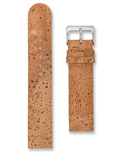 Correa de reloj de corcho de cuero vegano sostenible con barras de resorte