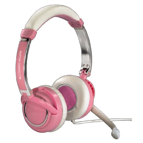 Raptor Gaming LH2 Ladies Edition Stereo Kopfhörer (102dB, 50mW) pink/weiß