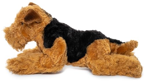 Uni-Toys - Airedale Terrier, liegend - 43 cm (Länge) - Plüsch-Hund - Plüschtier, Kuscheltier