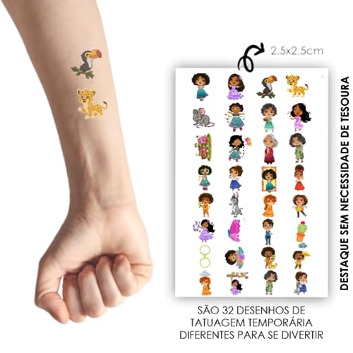 Tatuagem Temporária Infantil Encanto | Kit Festa 32-066