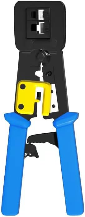Miniatura 6 de Herramienta de crimpado RJ45, crimpadora Ethernet profesional, kit de herramientas de prensado Ethernet con 10 conectores RJ45 Cat6