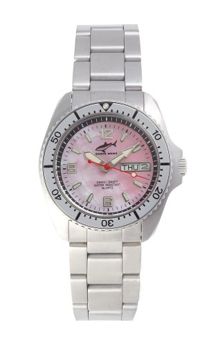 Montre plongée Chris Benz One Medium rose et argent pour sportifs