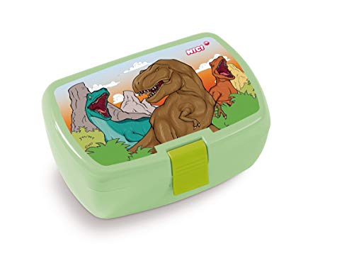 Preisvergleich Produktbild NICI 45455 Brotdose, Dino, 18x12,5x6,5cm, grün
