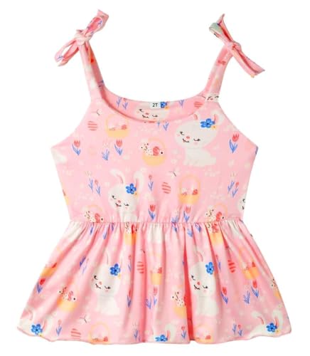 Image of Toddler Girls Clothes Summer Short Set Outfit Tie Knot Shoulder Sleeveless Ruffle Tops and Shorts 2PC Clothing Set