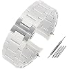 CZKE Silicone Rubber Watchband for AR5890 AR5889 AR5858 AR5920 AR5868 AR8023 Man 23mm Woman 20mm Steel in Rubber Watch Band Bracelet Color 10mm Gold Clasp, Size 20mm