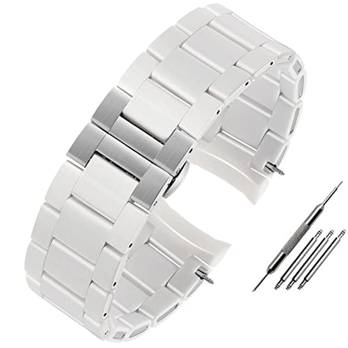Bracelet silicone blanc 23mm remplacez votre bande de montre usée AR5890 AR5920