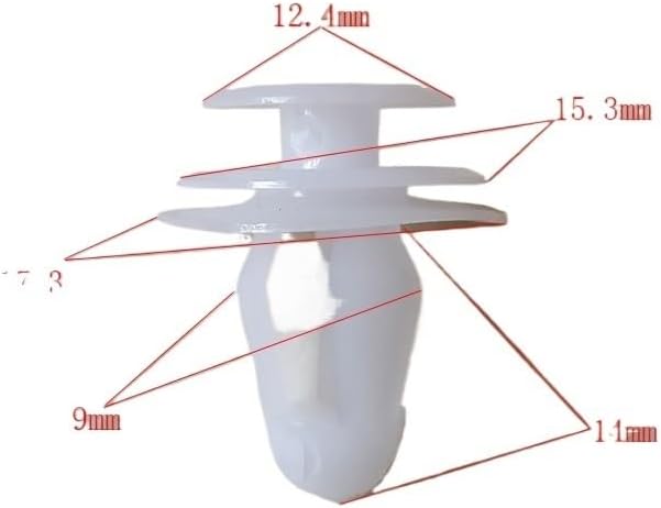 20個入り 全自動ドアパネルクリップ 固定ファスナー 9mm 穴付き 車内ドアトリムパネル カードクリップ リベット カーアクセサリ