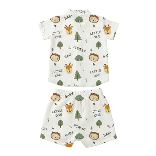Image of Premium Muslin Baby Shirt & Shorts Set | Ultra-Soft Cotton Co-Ord for Newborns | Lightweight, Breathable & Skin-Friendly Wear