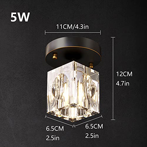 Mini plafonnier créatif cristal de luxe avec éclairage LED