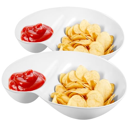 Blushtier 2 Pieces Chip and Dip Serving Set Divided Serving