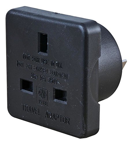 PRO ELEC - UK to Australia Travel Adaptor, Black Twin Pack New