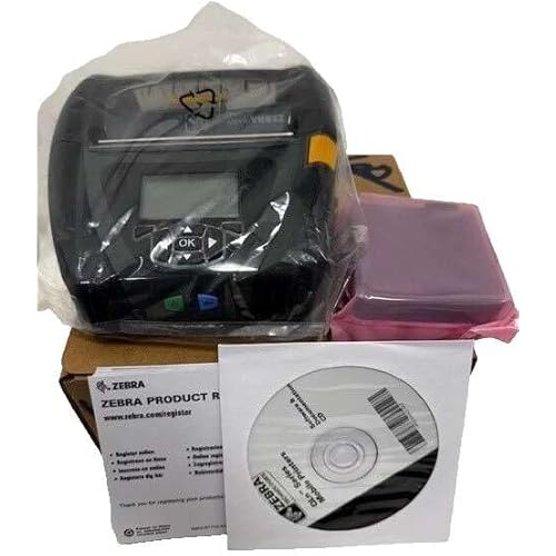 Genuine Mobile Thermal Label Printer Compatible with Zebra QLn420 4" Print Width 203 dpi, USB, Bluetooth, Wi-Fi Connectivity, Direct Thermal, Portable Barcode Printer with AC Adapter