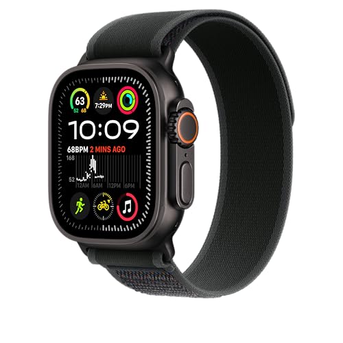 Apple Watch Band - Trail Loop (49mm) - Black with Black Titanium Finish - M/L by Apple - Image 2
