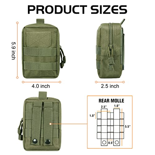 Image of 6-Pack Molle Pouch Tactical Molle Pouches Compact Utility EDC Waist Bag Pack