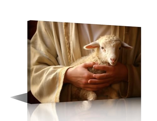 Cuadro de Jesucristo enmarcado TISHIRON: pintura en lienzo de alta calidad para pared