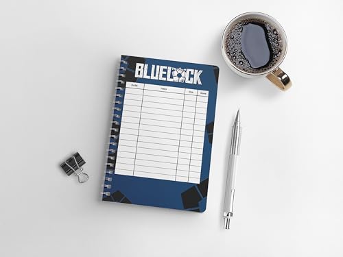 Image of Blue Lock Anime Wiro Journal Notebook | 80 gsm Paper With 350GSM Hard Cover | Unruled | Pages - 160 | | A5 Size | Wiro Binding | Versatile for School, Home & Office |