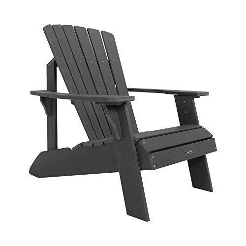 LIFETIME 60335 Faux Wood Adirondack Chair, Shale Stone (Renewed)