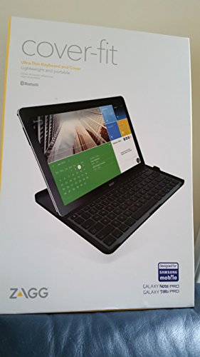 ZAGG ZAGGKeys Pro Cover Fit - Bluetooth Keyboard for Samsung Galaxy Note Pro - Black (N12PKB-BB0)