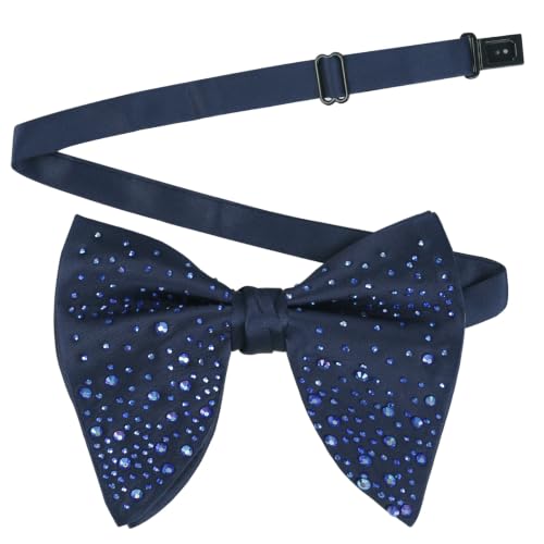 Image of Alizeal Velvet Pre-tied Adjustable Bow Tie for Men Oversize Formal Solid Tuxedo Bowtie