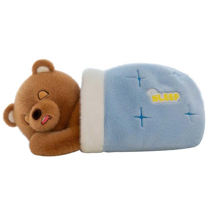 Image of AGC Breathing Teddy Bear with Music for Baby Sensory Sleep Lights Rhythmic Soft Toy, Lights and Breathing Motion, Breathing Toy Teddy Bear with Lights | Best Gift for Kids (Blue and Brown)
