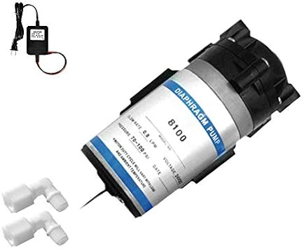 Reverse Osmosis 100 GPD RO Booster Pump + Transformer, 2 Connect Fittings - 1/4 OD x 3/8 MIP Elbow